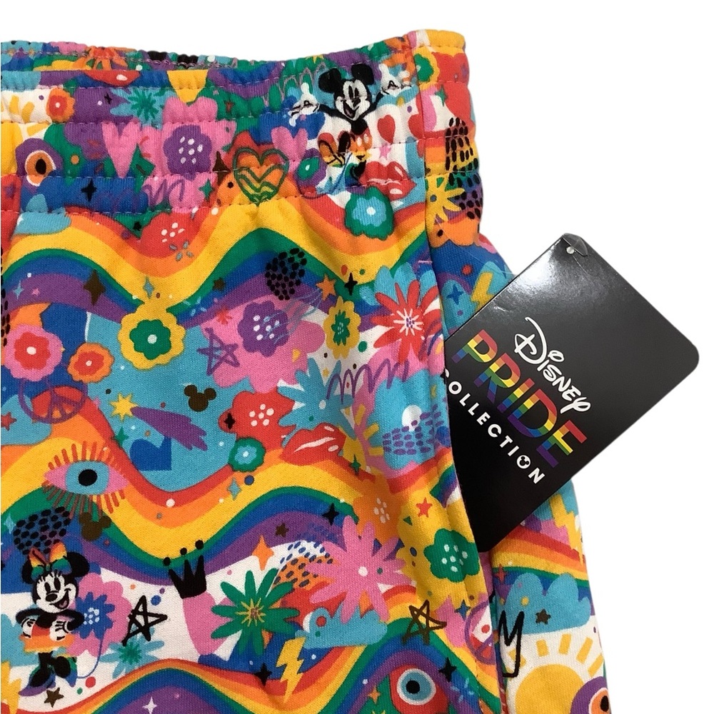Disney Pride Multicolor Women's Sweats Shorts - Picture 3 of 6